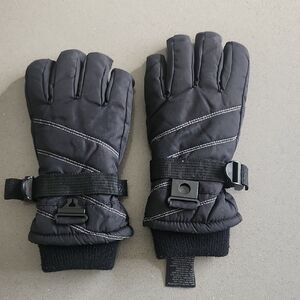 All in Motion Black Kids Ski Gloves